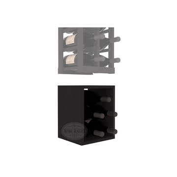 InstaCellar - 2 Column Magnum Bin Extender in Premium Redwood Black stained without WineSafe™ Satin Sealant