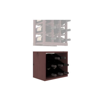 InstaCellar - 3 Column Magnum Bin Extender in Knotty Alder Walnut stained with WineSafe™ Satin Sealant