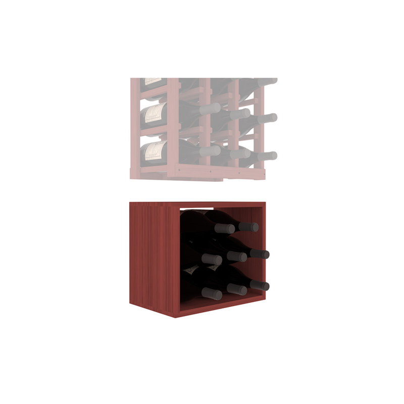 InstaCellar - 3 Column Magnum Bin Extender in Grand Mahogany Cherry stained without WineSafe™ Satin Sealant