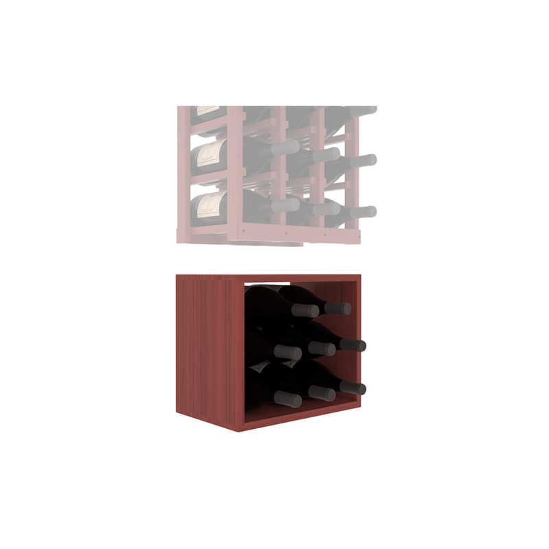 InstaCellar - 3 Column Magnum Bin Extender in Grand Mahogany Cherry stained with WineSafe™ Satin Sealant
