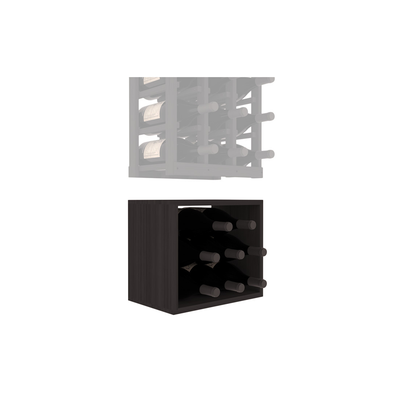 InstaCellar - 3 Column Magnum Bin Extender in Grand Mahogany Black stained without WineSafe™ Satin Sealant