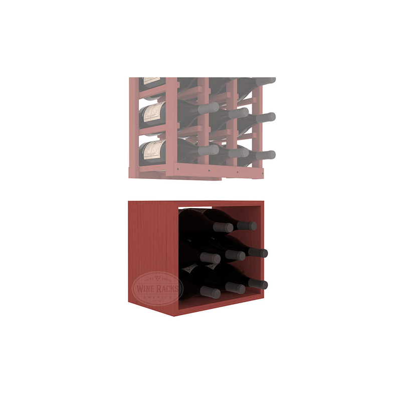 InstaCellar - 3 Column Magnum Bin Extender in Ponderosa Pine Cherry stained without WineSafe™ Satin Sealant