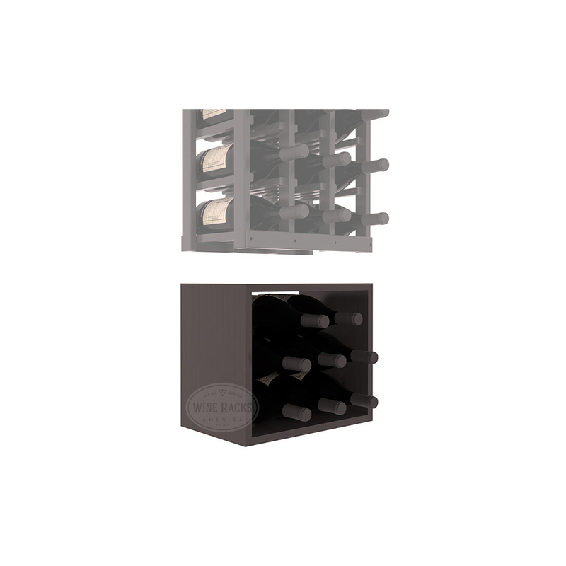 InstaCellar - 3 Column Magnum Bin Extender in Ponderosa Pine Black stained with WineSafe™ Satin Sealant