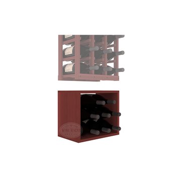 InstaCellar - 3 Column Magnum Bin Extender in Premium Redwood Cherry stained without WineSafe™ Satin Sealant
