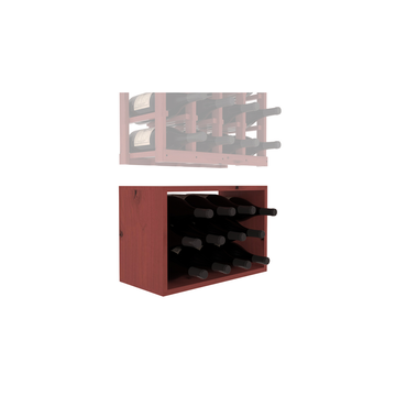 InstaCellar - 4 Column Magnum Bin Extender in Knotty Alder Cherry stained with WineSafe™ Satin Sealant