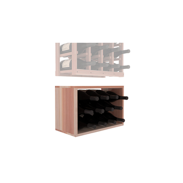 InstaCellar - 4 Column Magnum Bin Extender in Premium Redwood Unstained with WineSafe™ Satin Sealant