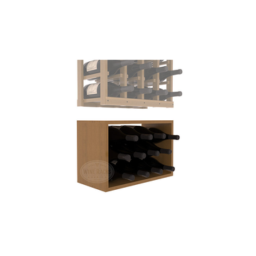 InstaCellar - 4 Column Magnum Bin Extender in Premium Redwood Oak stained with WineSafe™ Satin Sealant