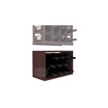 InstaCellar - 4 Column Magnum Bin Extender in Premium Redwood Walnut stained without WineSafe™ Satin Sealant