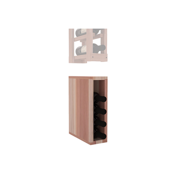 InstaCellar - Split Bin Extender in Premium Redwood Unstained with WineSafe™ Satin Sealant