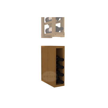 InstaCellar - Split Bin Extender in Premium Redwood Oak stained without WineSafe™ Satin Sealant