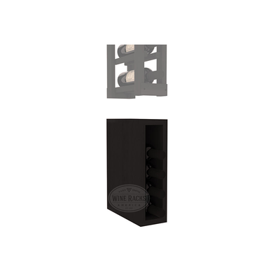 InstaCellar - Split Bin Extender in Premium Redwood Black stained without WineSafe™ Satin Sealant