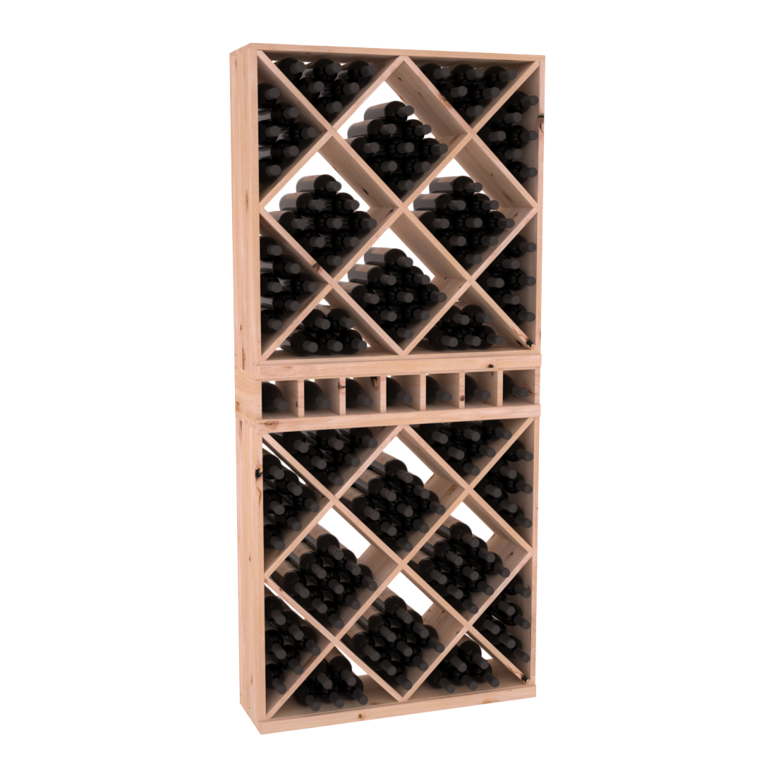 InstaCellar - Magnum Cubby/Cube Combo in Knotty Alder Unstained without WineSafe™ Satin Sealant
