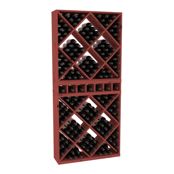 InstaCellar - Magnum Cubby/Cube Combo in Knotty Alder Cherry stained without WineSafe™ Satin Sealant