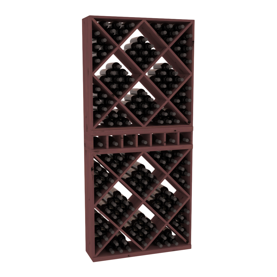 InstaCellar - Magnum Cubby/Cube Combo in Knotty Alder Walnut stained without WineSafe™ Satin Sealant
