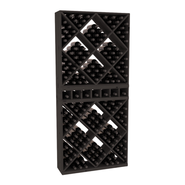 InstaCellar - Magnum Cubby/Cube Combo in Knotty Alder Black stained without WineSafe™ Satin Sealant