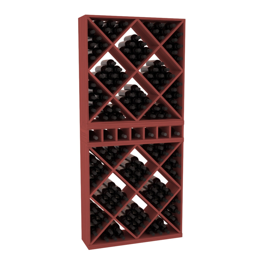InstaCellar - Magnum Cubby/Cube Combo in Grand Mahogany Cherry stained without WineSafe™ Satin Sealant