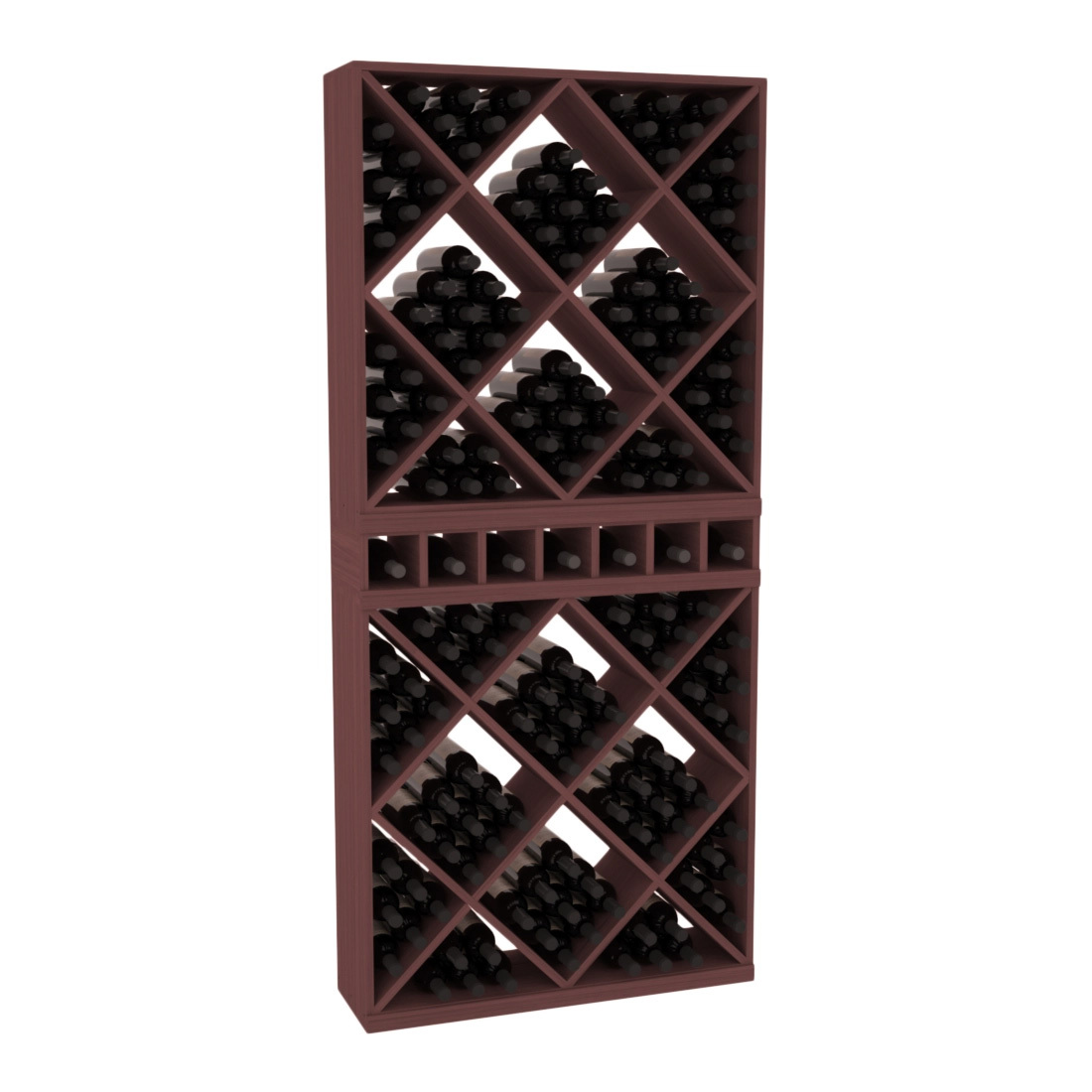 InstaCellar - Magnum Cubby/Cube Combo in Grand Mahogany Walnut stained without WineSafe™ Satin Sealant