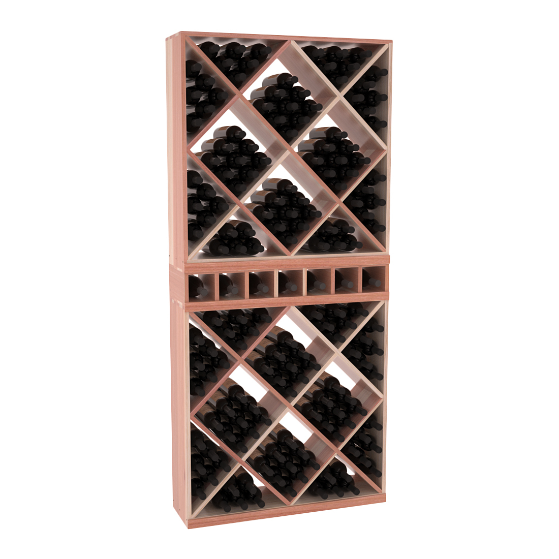 InstaCellar - Magnum Cubby/Cube Combo in Premium Redwood Unstained with WineSafe™ Satin Sealant