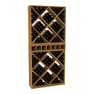 InstaCellar - Magnum Cubby/Cube Combo in Premium Redwood Oak stained without WineSafe™ Satin Sealant