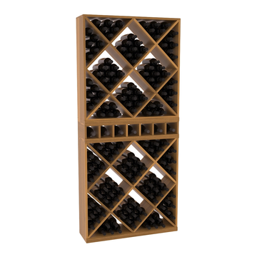 InstaCellar - Magnum Cubby/Cube Combo in Premium Redwood Oak stained with WineSafe™ Satin Sealant