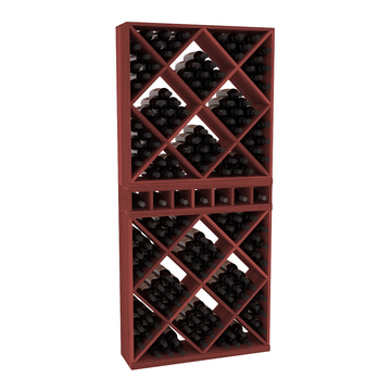 InstaCellar - Magnum Cubby/Cube Combo in Premium Redwood Cherry stained without WineSafe™ Satin Sealant