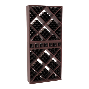 InstaCellar - Magnum Cubby/Cube Combo in Premium Redwood Walnut stained with WineSafe™ Satin Sealant
