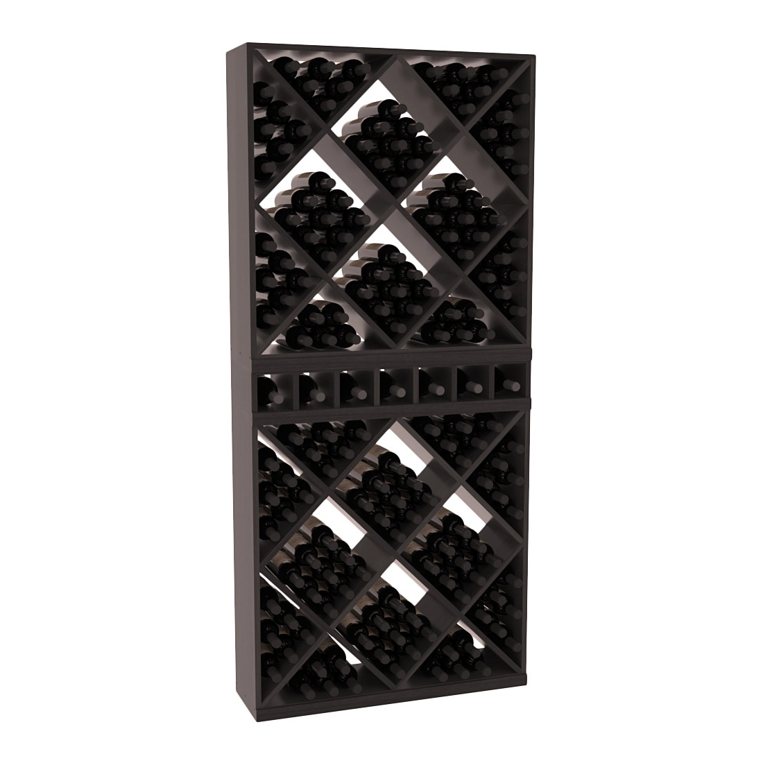 InstaCellar - Magnum Cubby/Cube Combo in Premium Redwood Black stained with WineSafe™ Satin Sealant