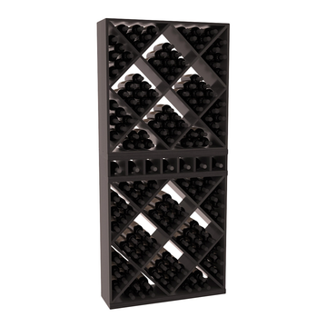 InstaCellar - Magnum Cubby/Cube Combo in Premium Redwood Black stained with WineSafe™ Satin Sealant