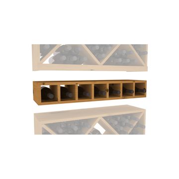 InstaCellar - 7 Bottle Magnum Cubby in Knotty Alder Oak stained without WineSafe™ Satin Sealant