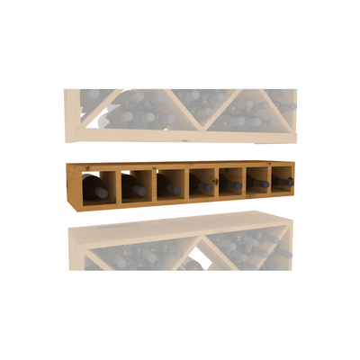 InstaCellar - 7 Bottle Magnum Cubby in Knotty Alder Oak stained without WineSafe™ Satin Sealant