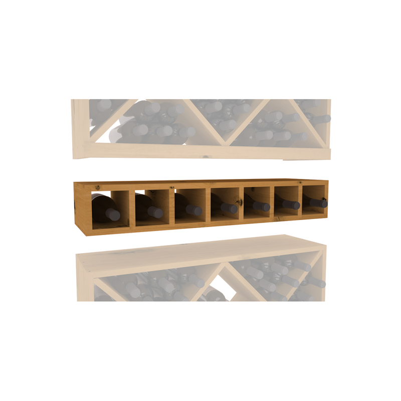 InstaCellar - 7 Bottle Magnum Cubby in Knotty Alder Oak stained without WineSafe™ Satin Sealant