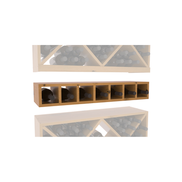 InstaCellar - 7 Bottle Magnum Cubby in Knotty Alder Oak stained with WineSafe™ Satin Sealant