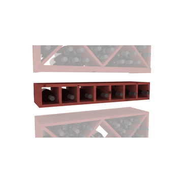 InstaCellar - 7 Bottle Magnum Cubby in Knotty Alder Cherry stained without WineSafe™ Satin Sealant