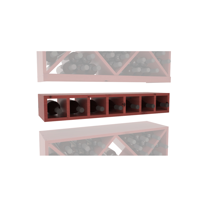 InstaCellar - 7 Bottle Magnum Cubby in Knotty Alder Cherry stained with WineSafe™ Satin Sealant
