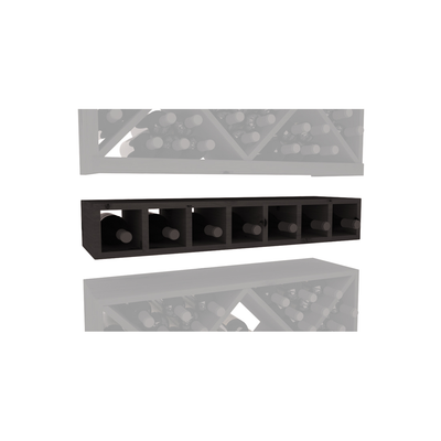 InstaCellar - 7 Bottle Magnum Cubby in Knotty Alder Black stained without WineSafe™ Satin Sealant
