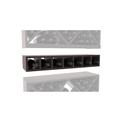 InstaCellar - 7 Bottle Magnum Cubby in Knotty Alder Black stained with WineSafe™ Satin Sealant