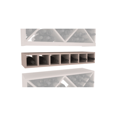 InstaCellar - 7 Bottle Magnum Cubby in Knotty Alder Greywash stained without WineSafe™ Satin Sealant