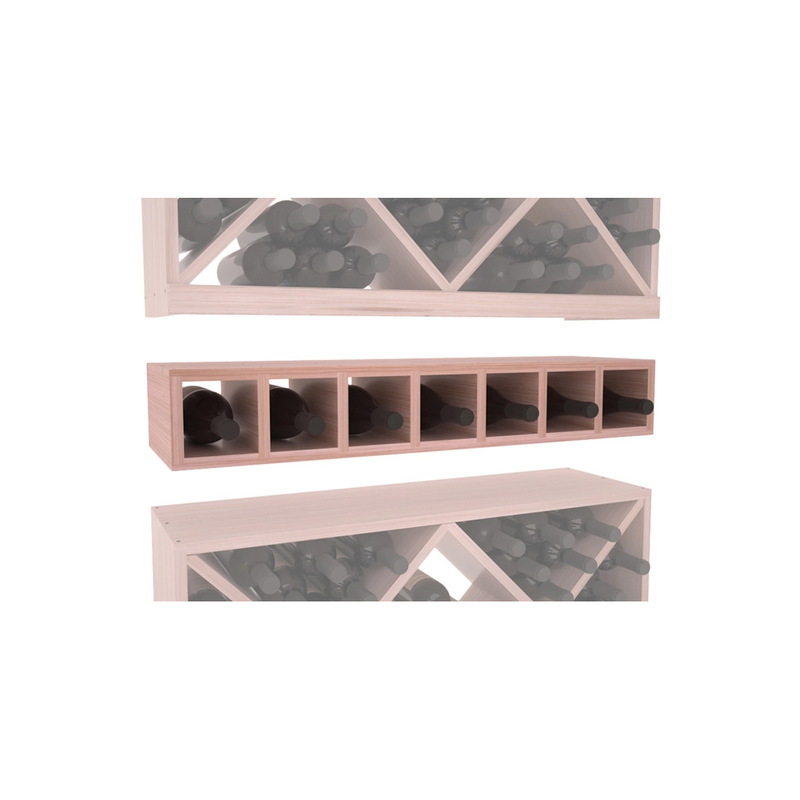 InstaCellar - 7 Bottle Magnum Cubby in Grand Mahogany Unstained with WineSafe™ Satin Sealant