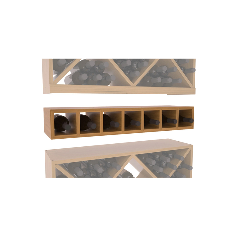 InstaCellar - 7 Bottle Magnum Cubby in Grand Mahogany Oak stained with WineSafe™ Satin Sealant