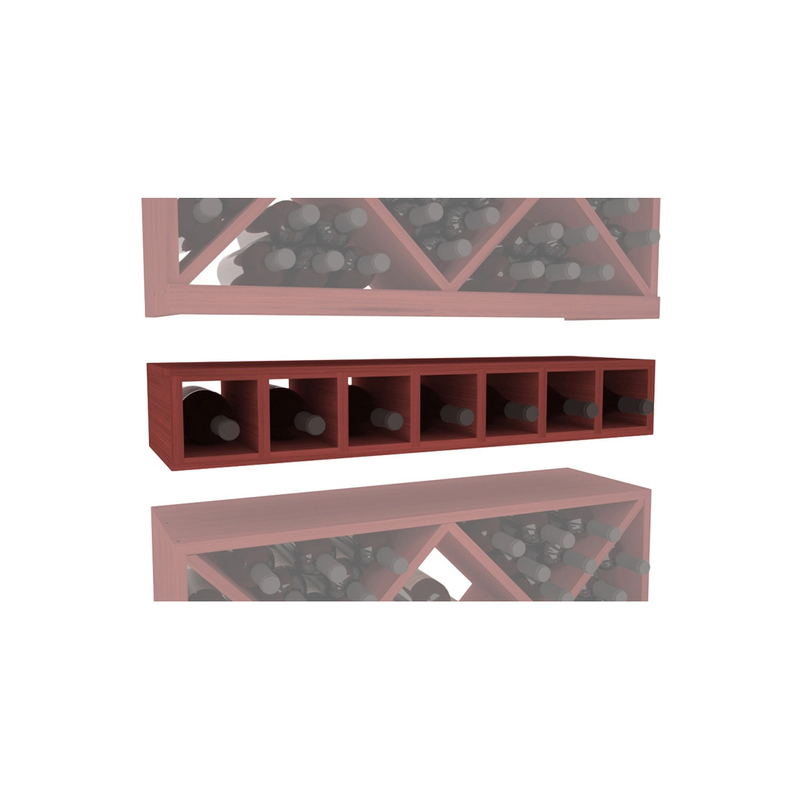 InstaCellar - 7 Bottle Magnum Cubby in Grand Mahogany Cherry stained without WineSafe™ Satin Sealant