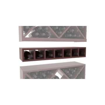 InstaCellar - 7 Bottle Magnum Cubby in Grand Mahogany Walnut stained with WineSafe™ Satin Sealant