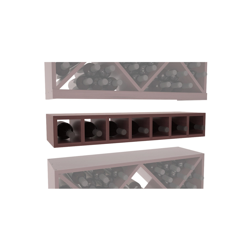 InstaCellar - 7 Bottle Magnum Cubby in Grand Mahogany Walnut stained with WineSafe™ Satin Sealant