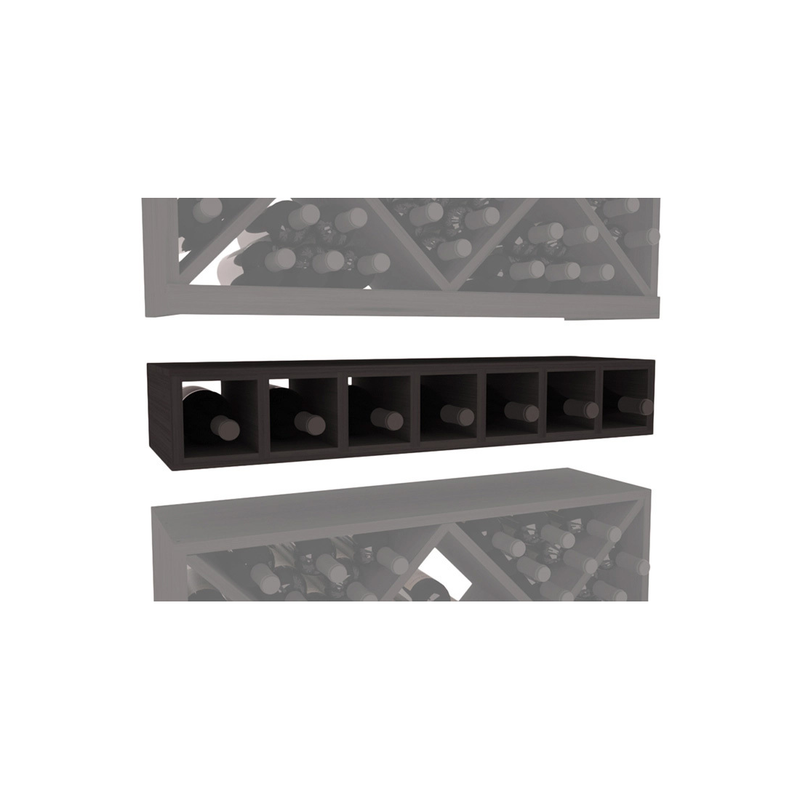 InstaCellar - 7 Bottle Magnum Cubby in Grand Mahogany Black stained without WineSafe™ Satin Sealant