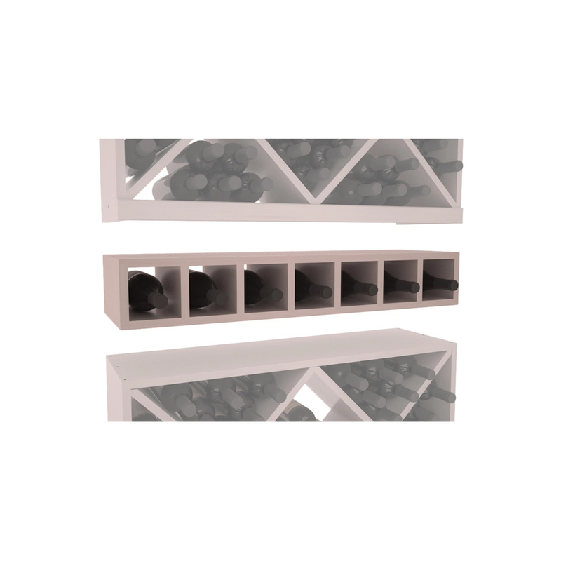 InstaCellar - 7 Bottle Magnum Cubby in Grand Mahogany Greywash stained with WineSafe™ Satin Sealant