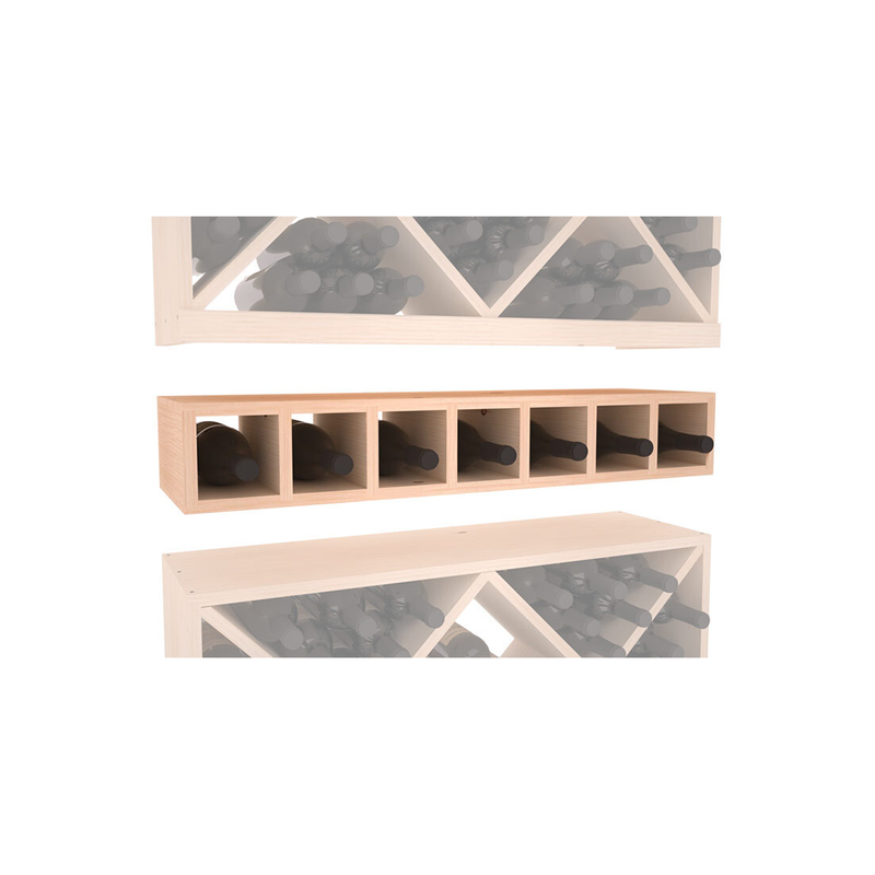 InstaCellar - 7 Bottle Magnum Cubby in Ponderosa Pine Unstained without WineSafe™ Satin Sealant