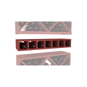 InstaCellar - 7 Bottle Magnum Cubby in Ponderosa Pine Cherry stained without WineSafe™ Satin Sealant