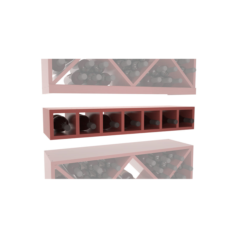 InstaCellar - 7 Bottle Magnum Cubby in Ponderosa Pine Cherry stained with WineSafe™ Satin Sealant