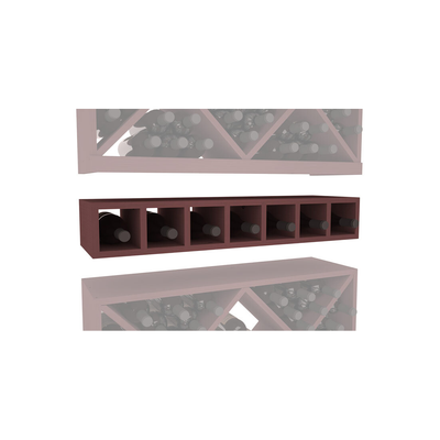 InstaCellar - 7 Bottle Magnum Cubby in Ponderosa Pine Walnut stained without WineSafe™ Satin Sealant