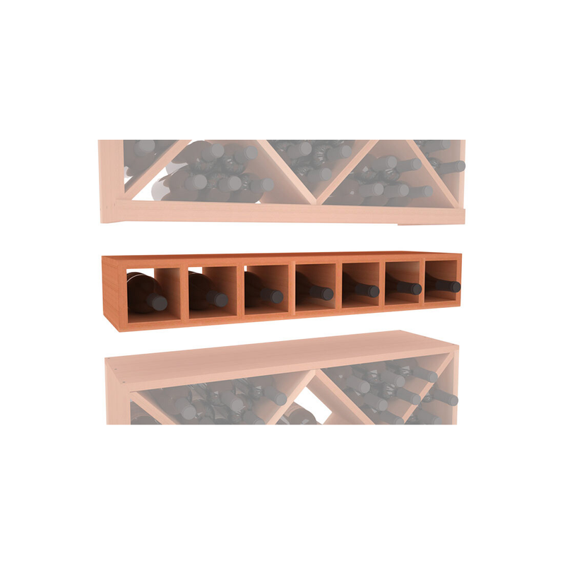 InstaCellar - 7 Bottle Magnum Cubby in Premium Redwood Unstained without WineSafe™ Satin Sealant