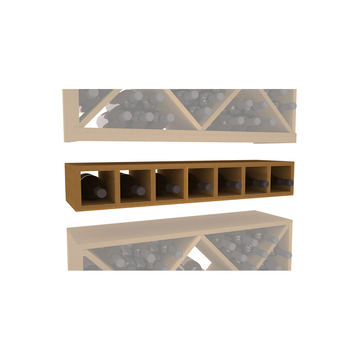InstaCellar - 7 Bottle Magnum Cubby in Premium Redwood Oak stained without WineSafe™ Satin Sealant